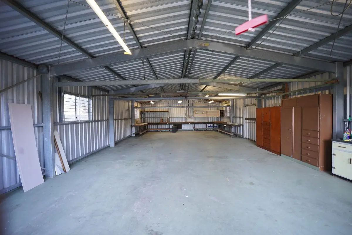 Workshop building with a plain concrete floor